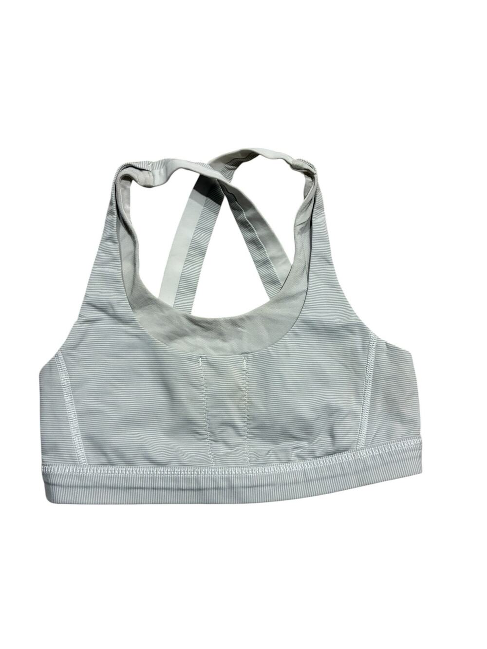Lululemon Gray Striped Sports Bra Athletic